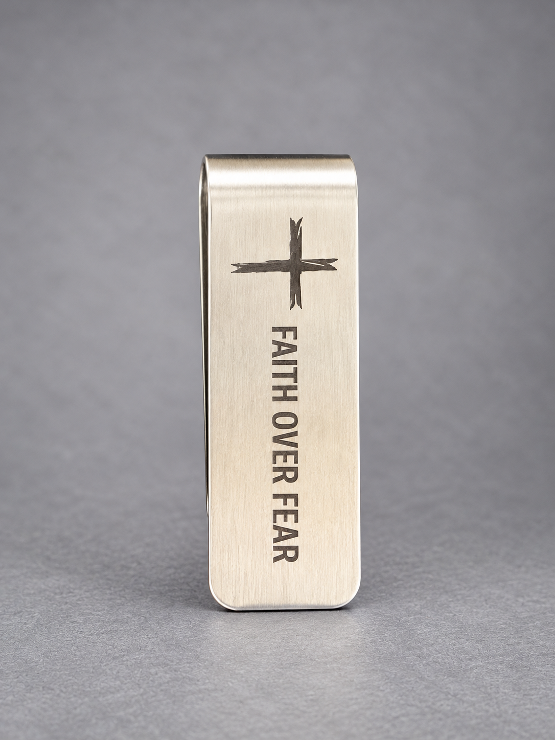 5-Pack Stainless Steel Christian Money Clips – Cross Designs & Bible Verses