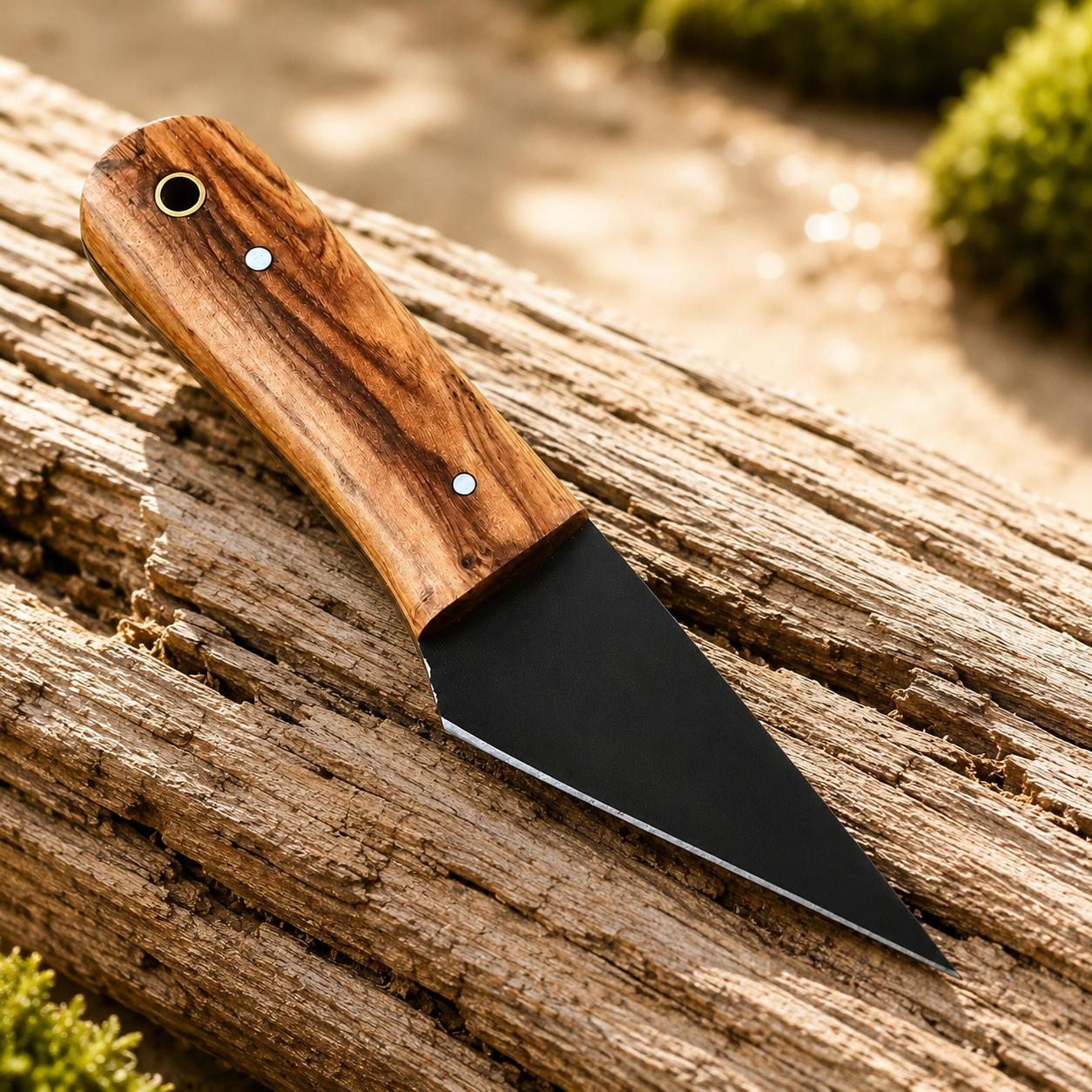 Handmade D2 Steel Kiridashi Utility Tool with Wood Handle – Compact Precision Tool with Sheath
