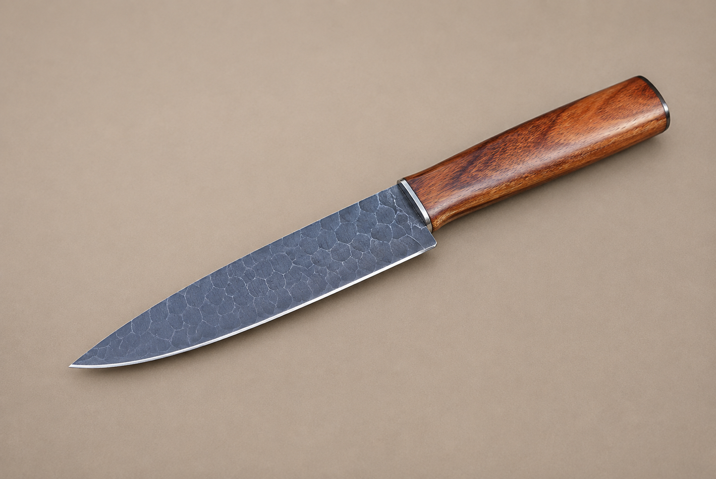 Hand Forged High Carbon Steel Chef Knife with Wood Handle