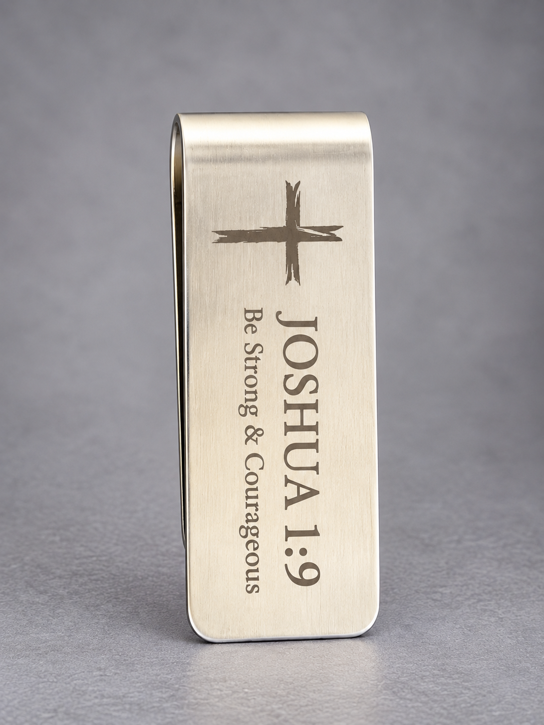 5-Pack Stainless Steel Christian Money Clips – Cross Designs & Bible Verses