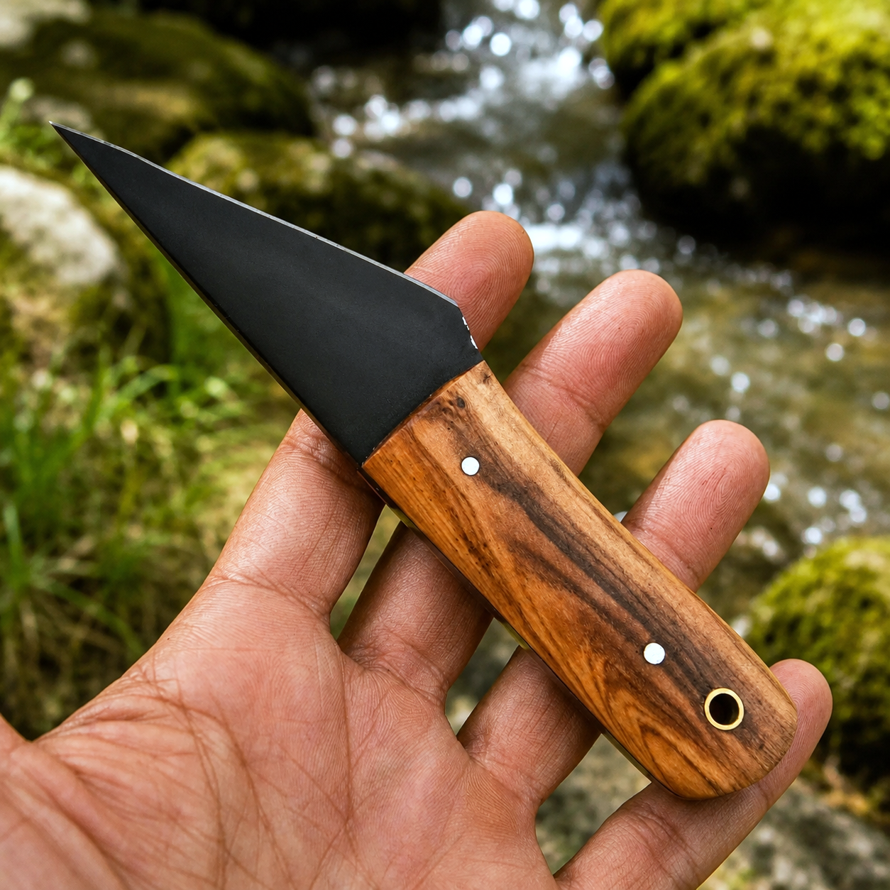 Handmade D2 Steel Kiridashi Utility Tool with Wood Handle – Compact Precision Tool with Sheath