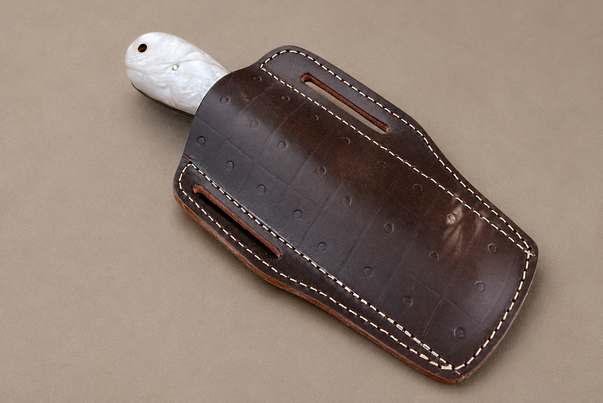 Handmade Horse File Steel Knife with Cross Leather Sheath – Forged Outdoor & Collector Blade