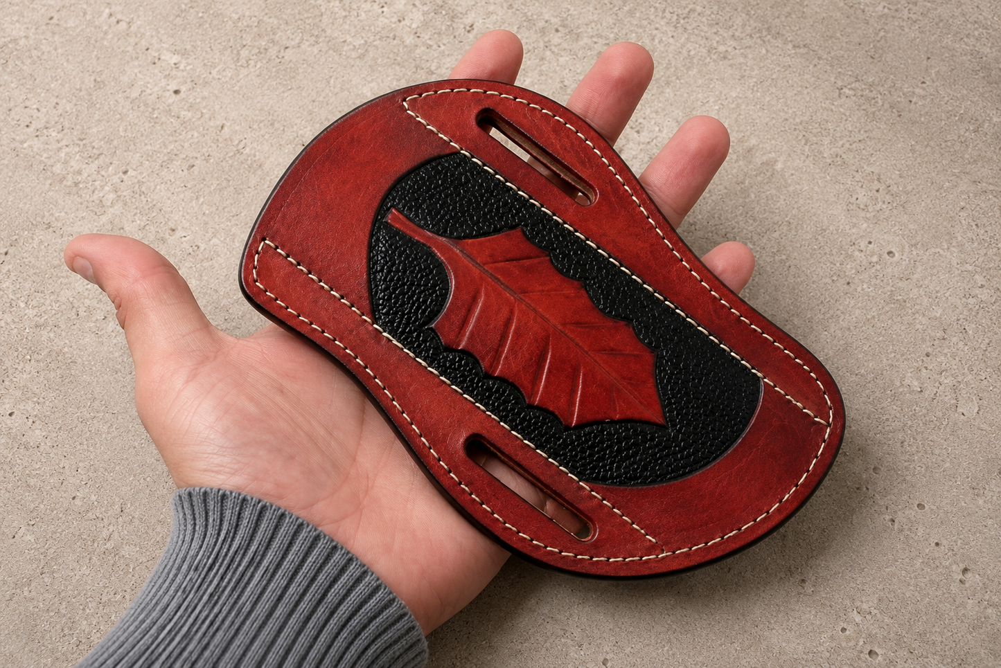 Saddleback Leather Pancake Sheath – Hand Engraved Belt Carry Sheath