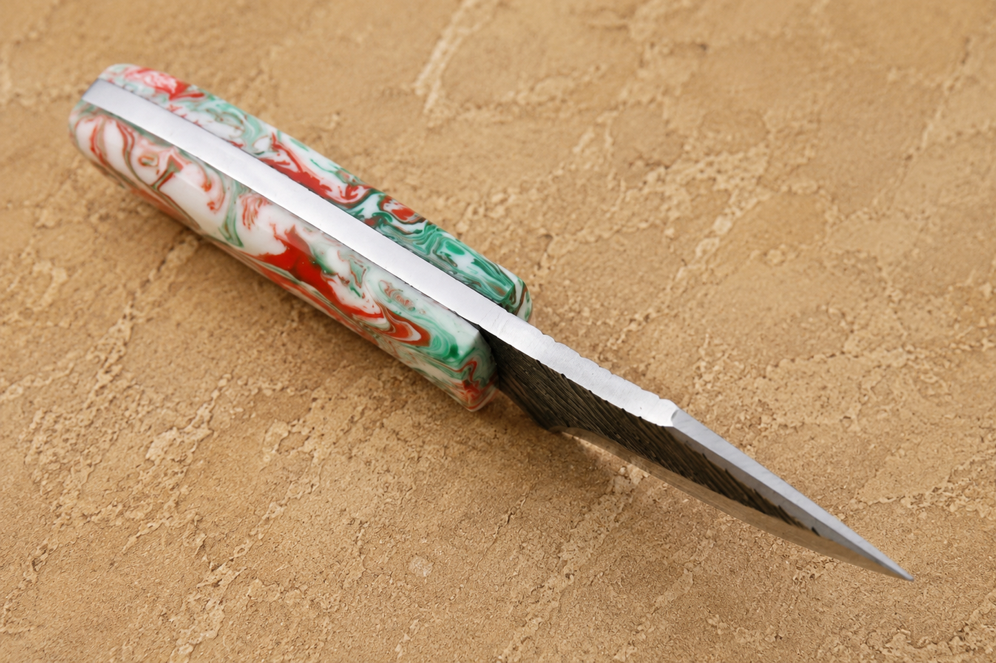 Iron Ridge 1095 High Carbon Steel Utility Knife – 6” Hand Forged Fixed Blade with Resin Handle & Leather Sheath