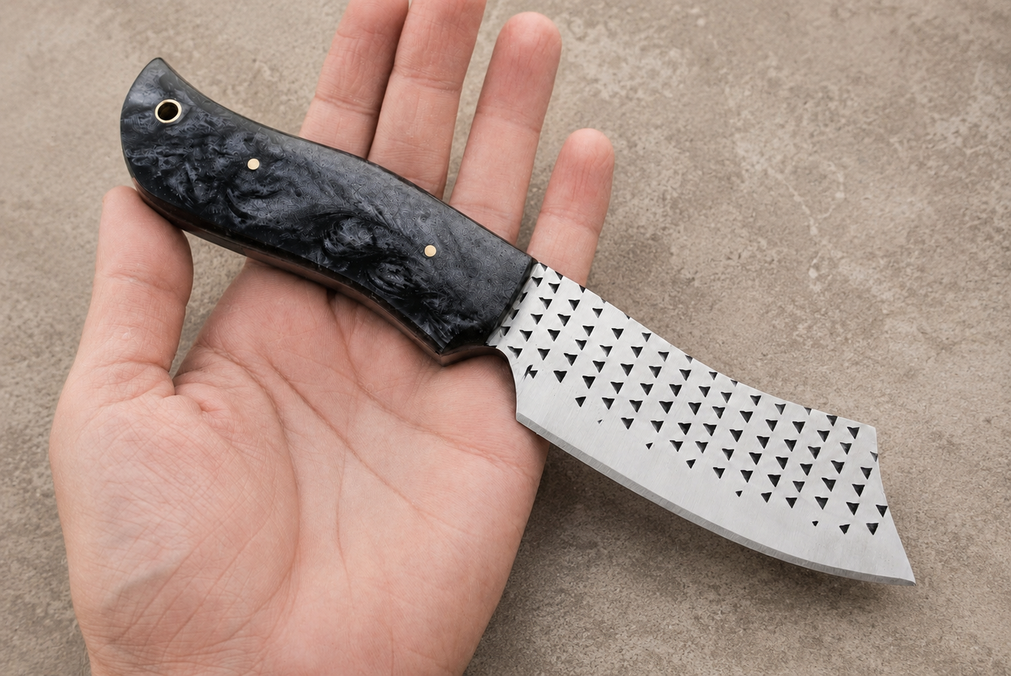 Hand Forged Horse File Steel Fixed Blade Utility Knife – Rustic Handmade EDC with Cross Leather Sheath
