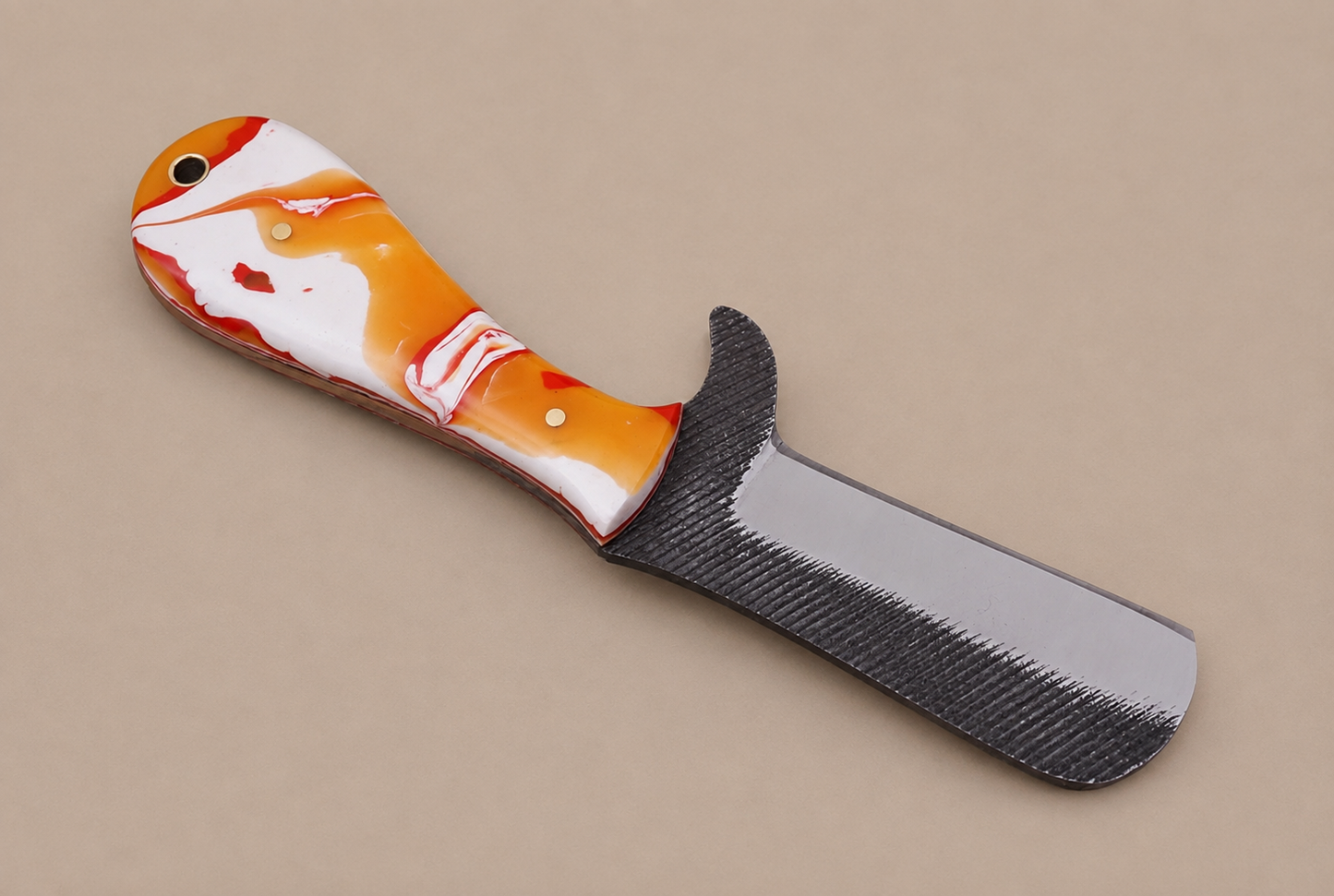 Hand Forged High Carbon Steel Utility Knife with Risen Handle