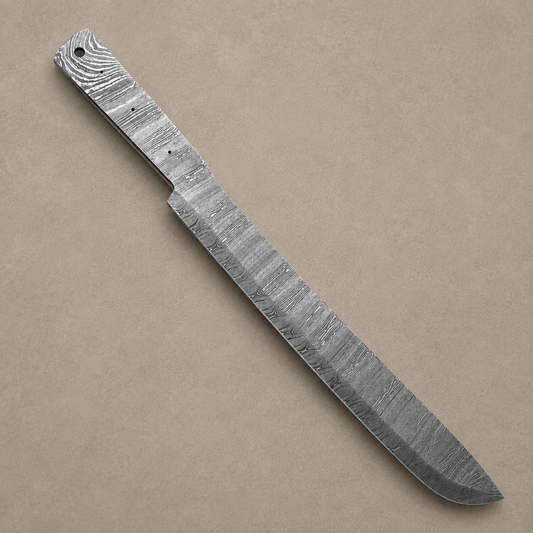 Master Forge Damascus Blade Blank – 512 Layer Hand Forged Steel Butcher & Brisket Chef Knife Blank
