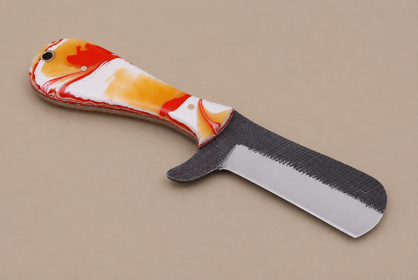 Hand Forged High Carbon Steel Utility Knife with Risen Handle