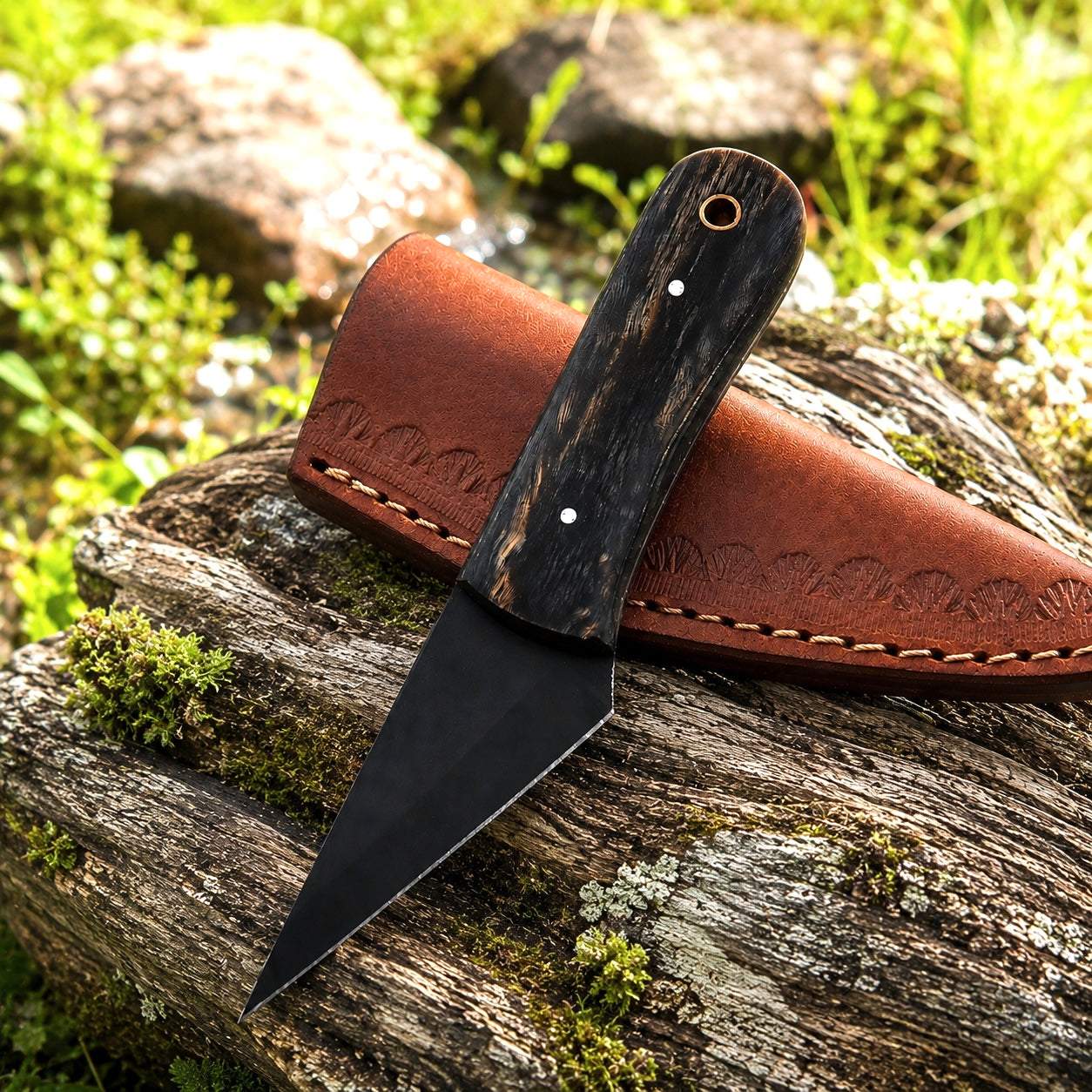Handmade D2 Steel Kiridashi Utility Tool with Wood Handle – Compact Precision Tool with Sheath
