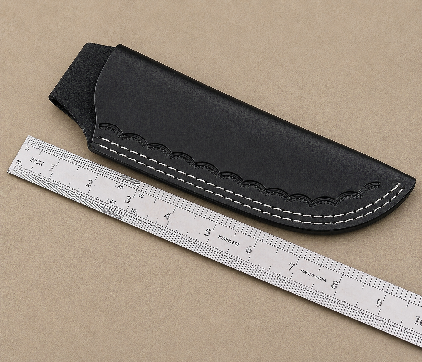 Handmade Genuine Cow Leather Fixed Blade Sheath – Universal 9" Leather Knife Sheath