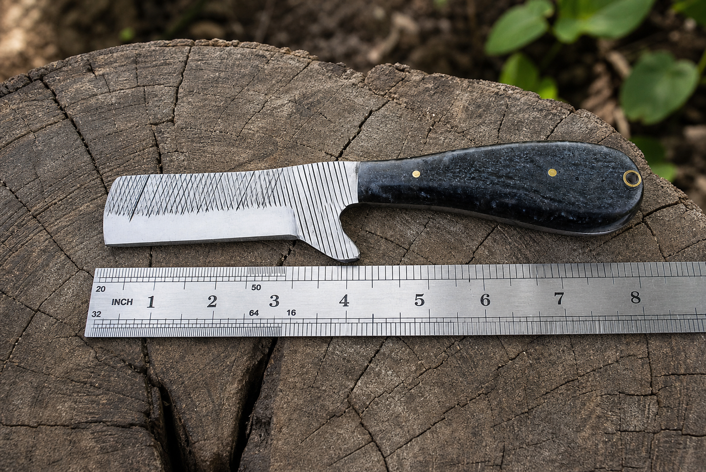 Handmade Fixed Blade Knife | File Steel Blade | Leather Sheath | Outdoor Utility Knife