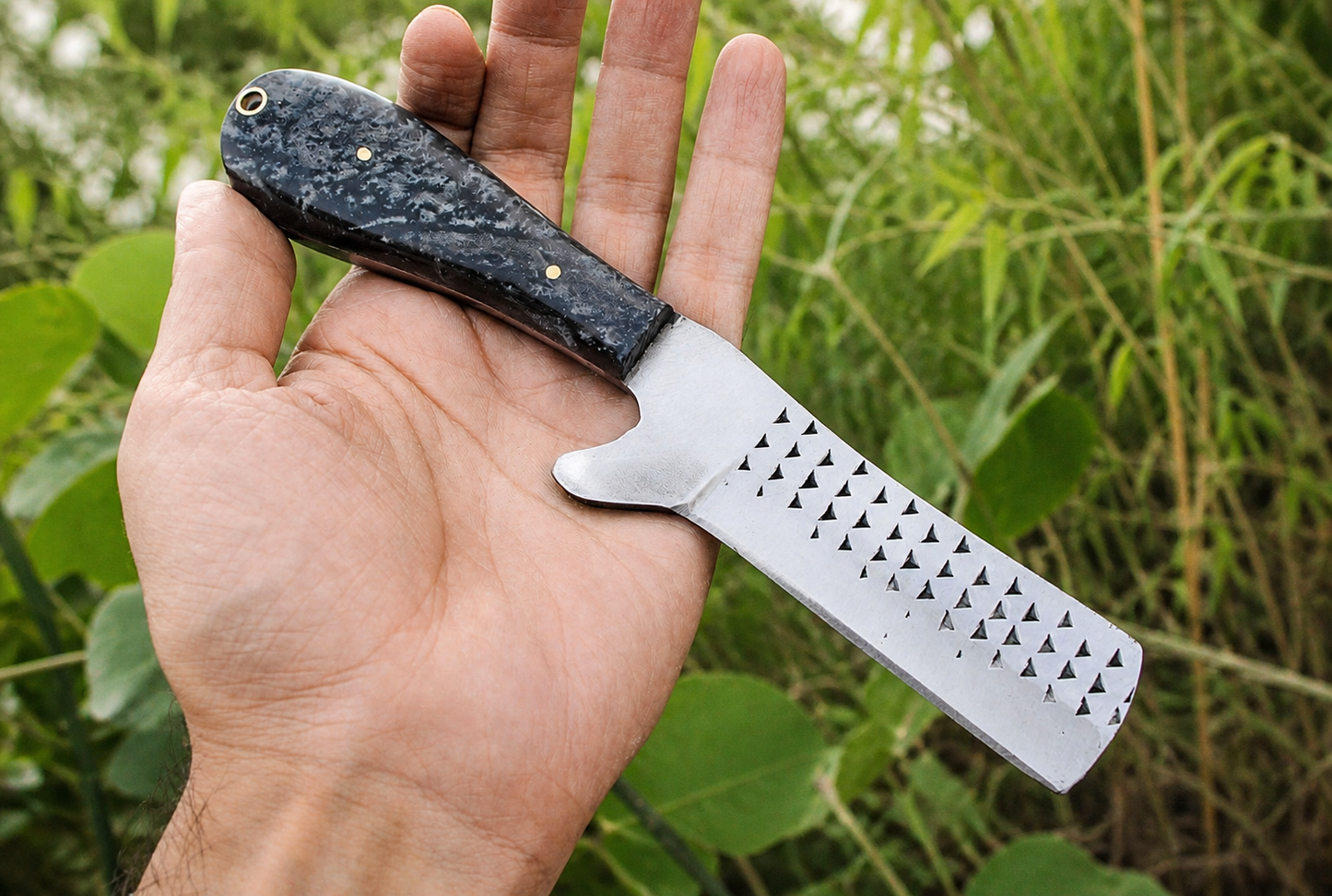 Handmade Fixed Blade Knife | File Steel Blade | Leather Sheath | Outdoor Utility Knife