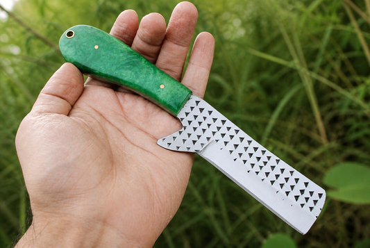 Handmade Forged Fixed Blade Knife | File Steel Blade | Genuine Leather Sheath | Outdoor Camping Utility Knife