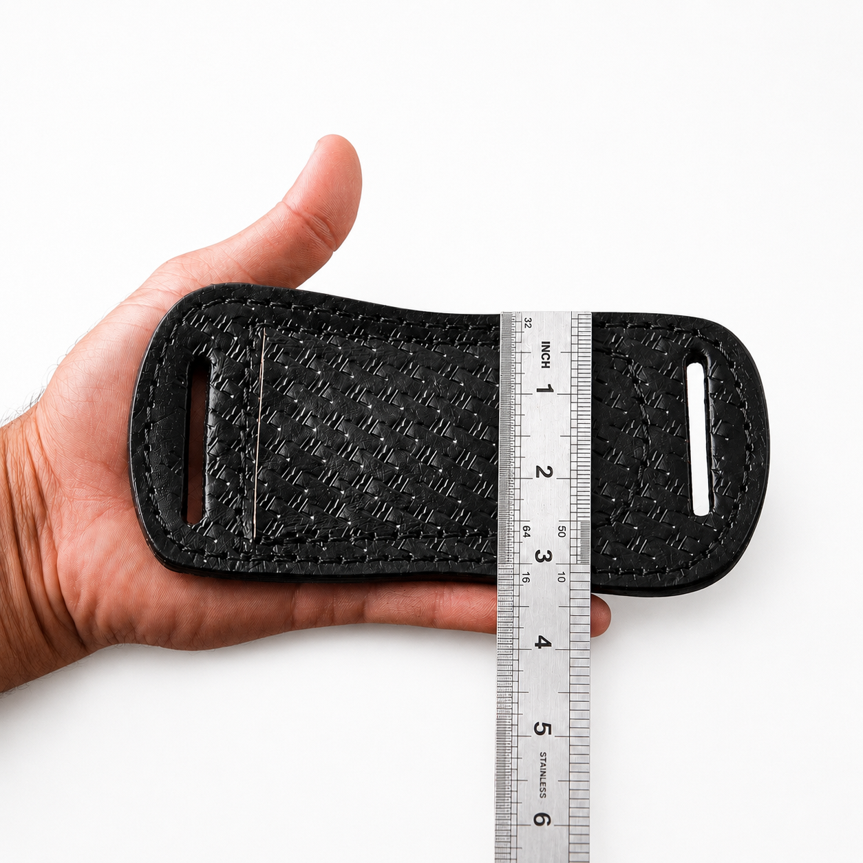 Handmade Leather Horizontal Sheath – Engraved Folding Tool Holder | Belt Carry EDC Case (5 Inch)