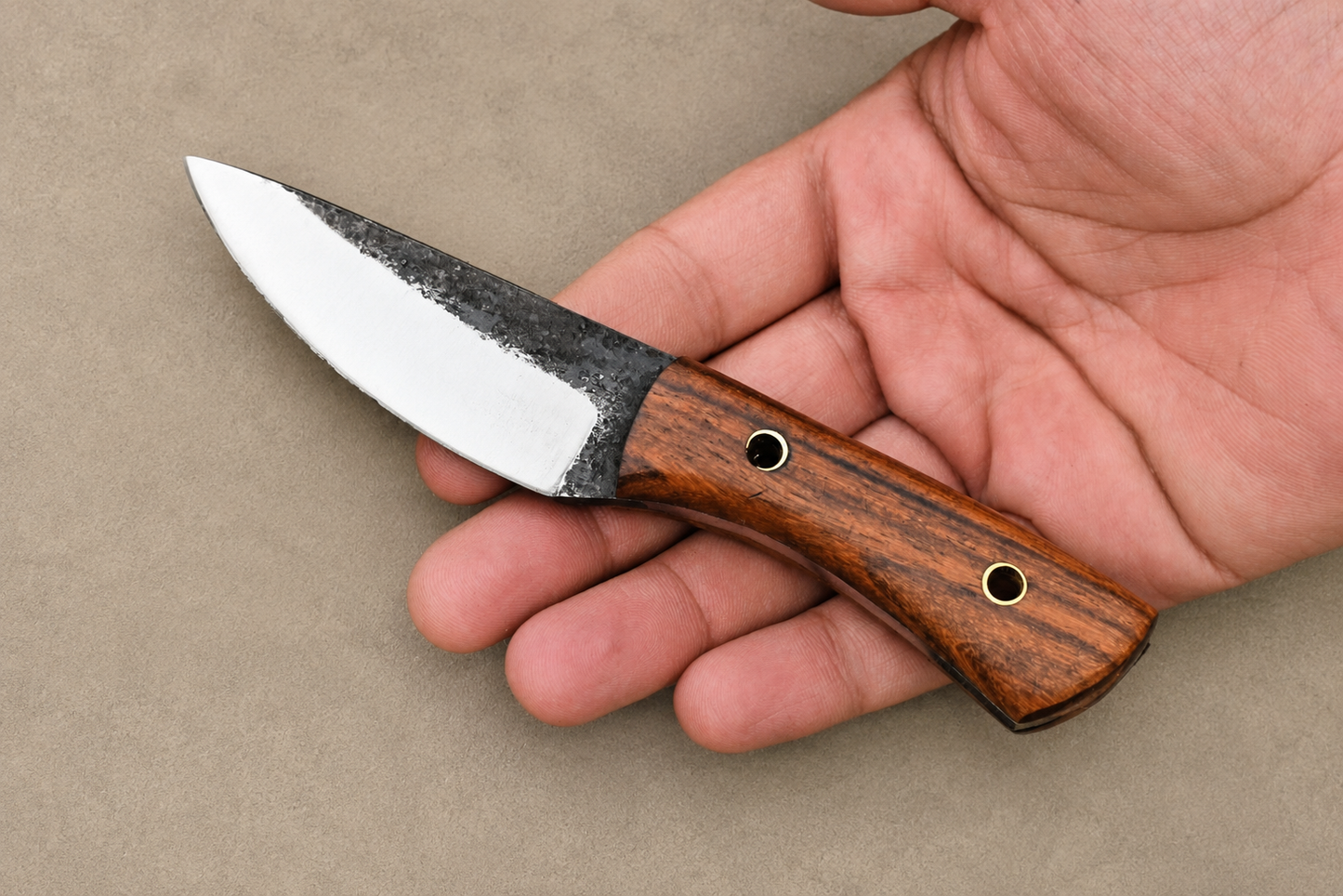 Trail Ridge High Carbon Steel Utility Knife – Hand Forged 6” Fixed Blade with Leather Sheath