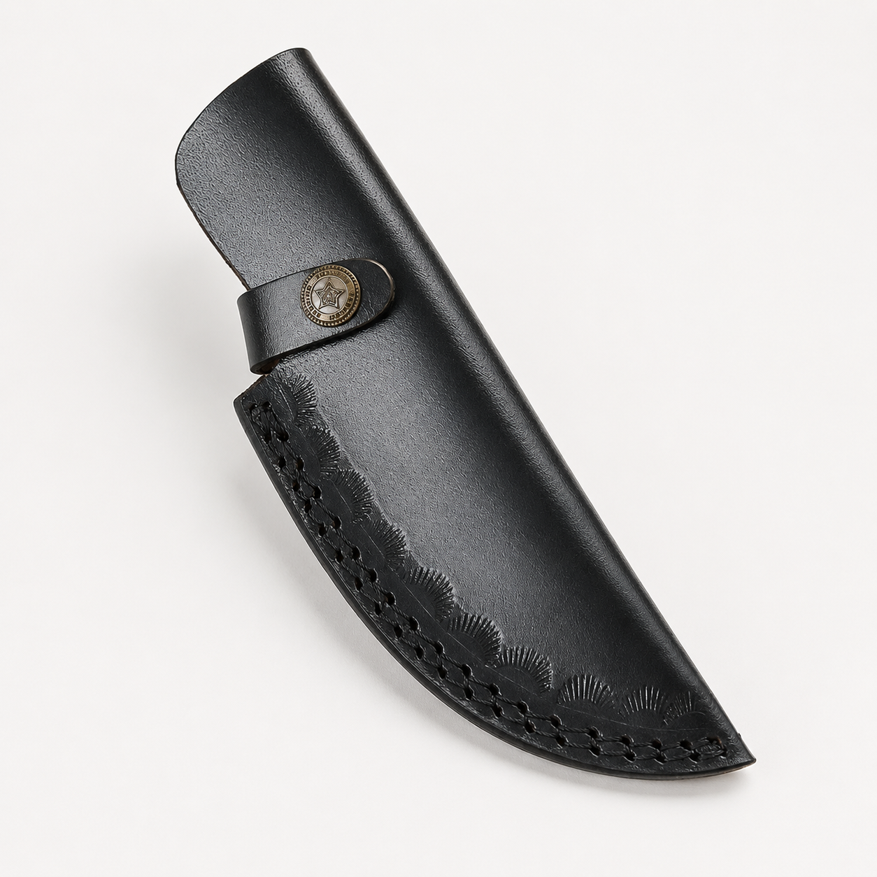 Custom Handmade Cow Leather Fixed Blade Utility Knife Sheath – Premium Genuine Leather EDC Cover