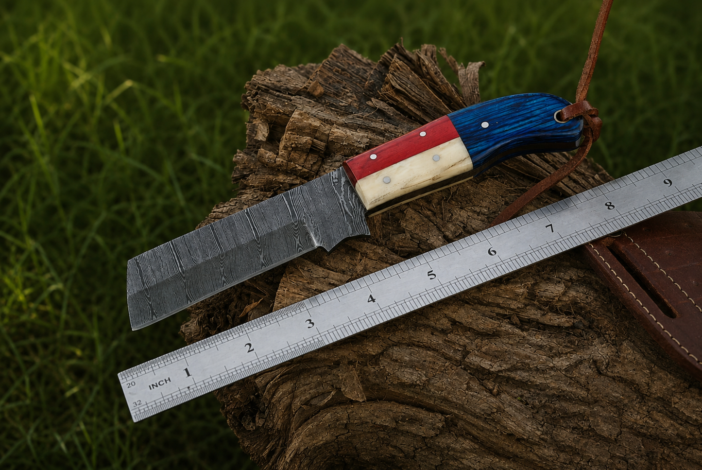 Legacy Damascus Steel Knife – Hand Forged 512-Layer Blade with Buffalo Bone & Wood Handle