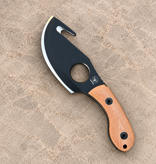 1095 High Carbon Steel Fixed Blade Knife with Micarta Handle & Kydex Sheath