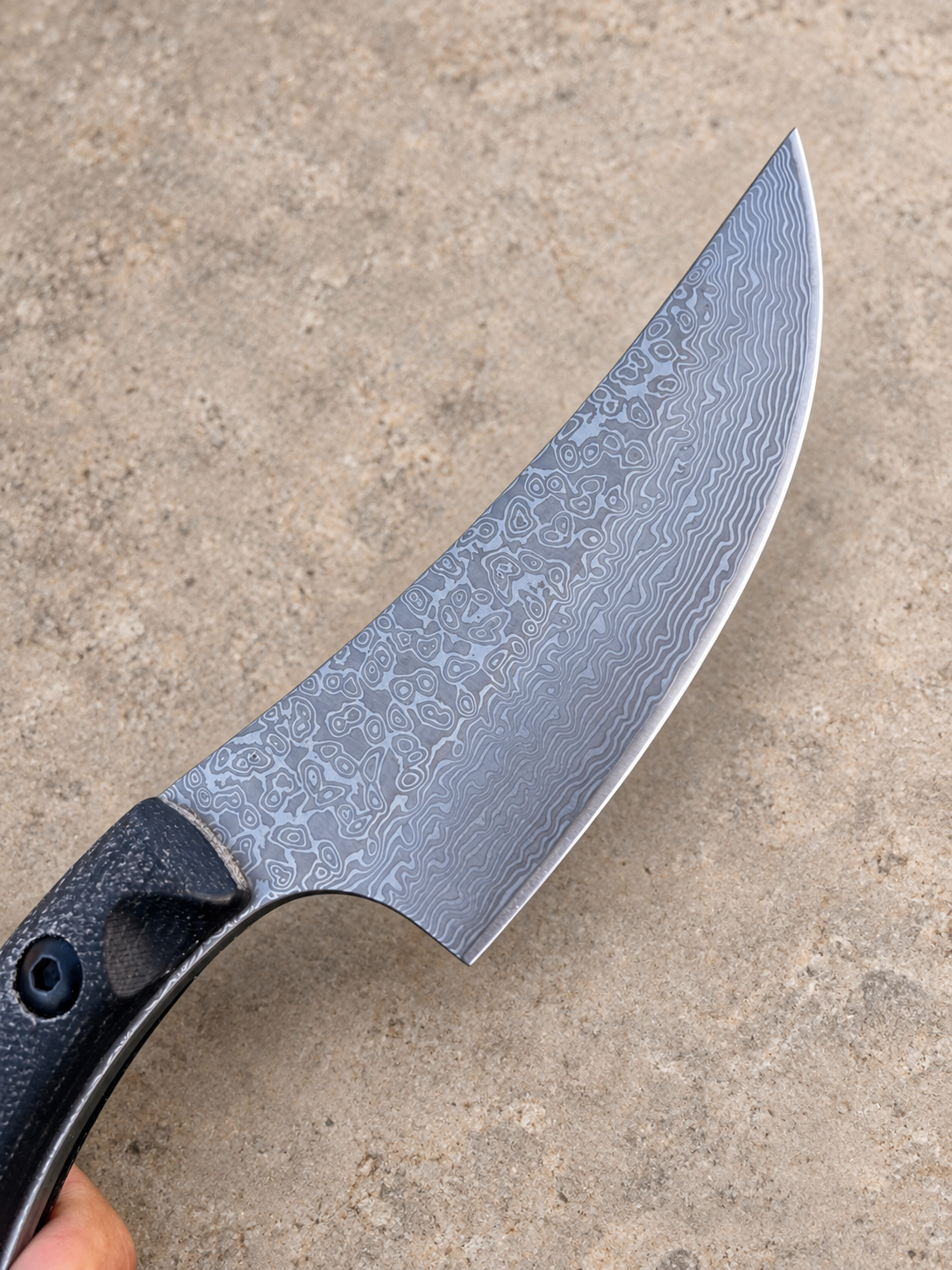 67-Layer Damascus Steel Fixed Blade Knife with Micarta Handle & Kydex Sheath