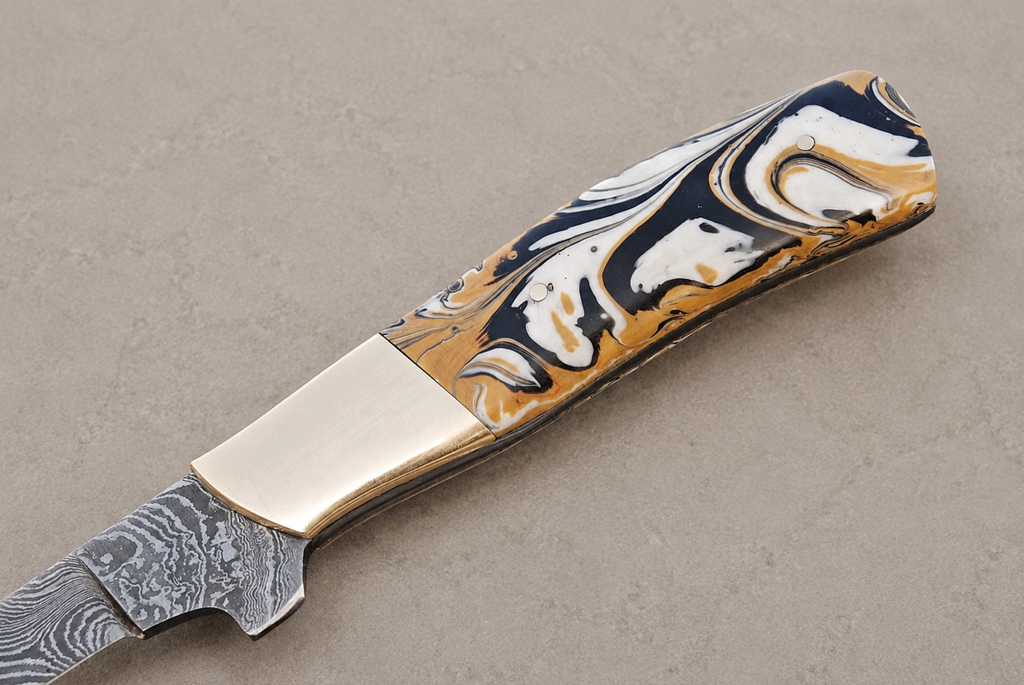 Chef's Heritage Damascus Fillet Knife – 512 Layer Hand Forged Blade with Resin Handle & Brass Bolster