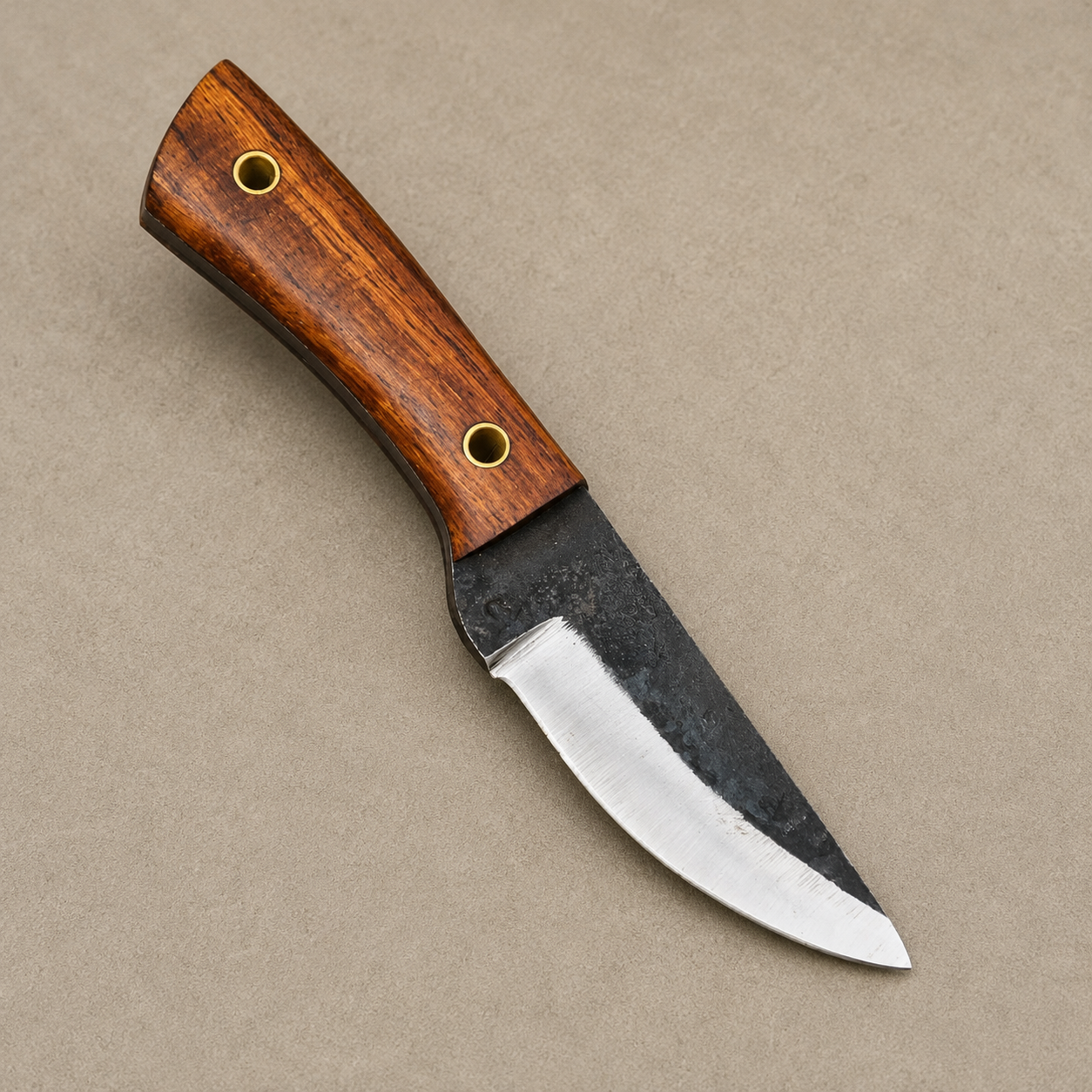 Trail Ridge High Carbon Steel Utility Knife – Hand Forged 6” Fixed Blade with Leather Sheath
