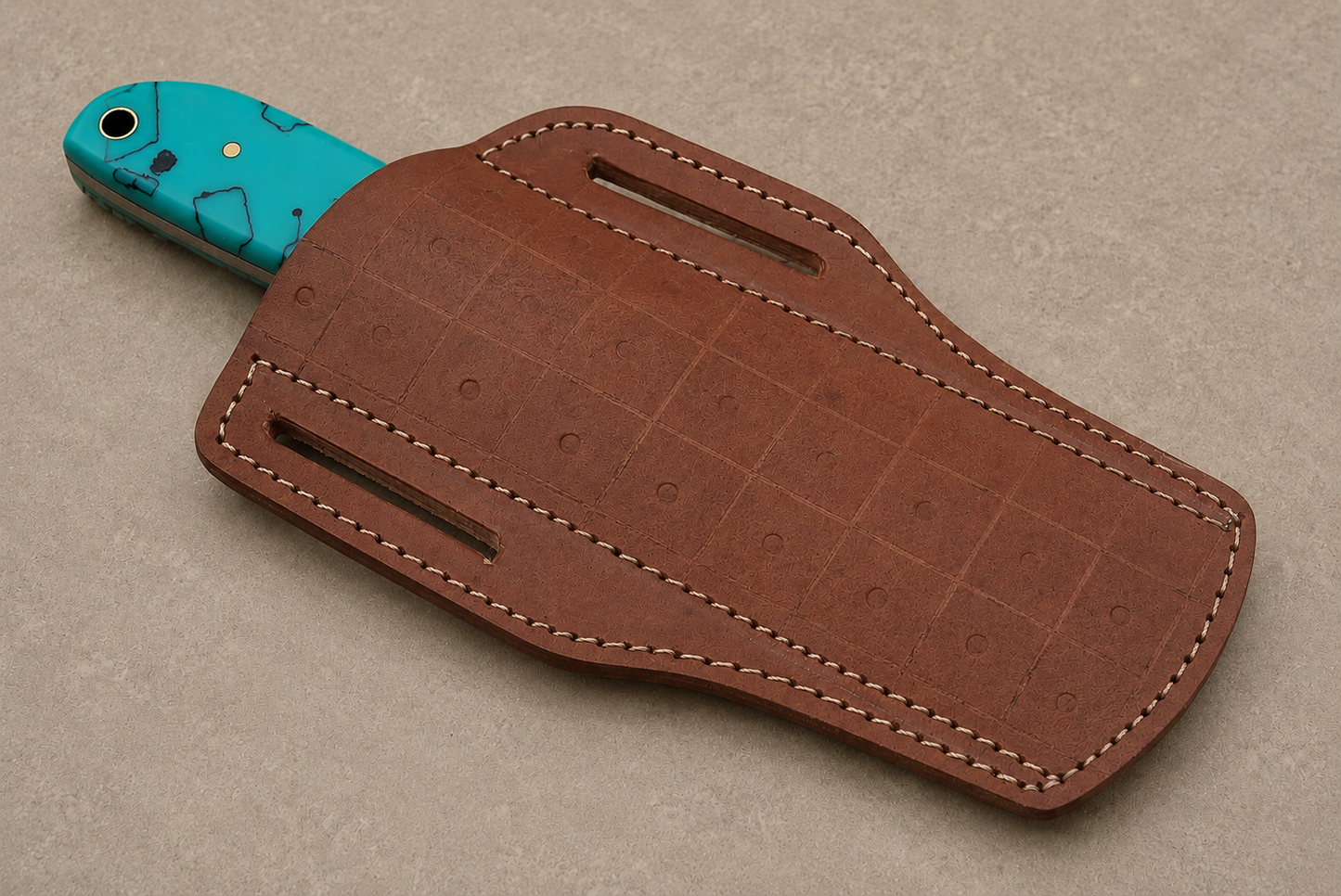 Forge Trail High Carbon Steel Utility Knife – Hand Forged Fixed Blade with Resin Handle & Leather Sheath