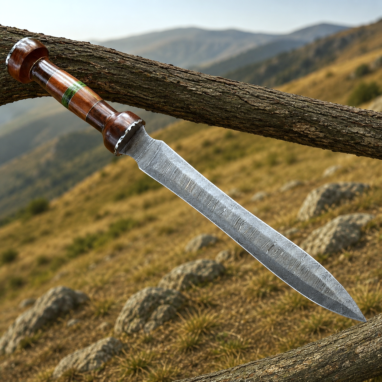 Hand Forged Damascus Steel Roman Gladius Style Collector Sword – 512 Layer Artisan Display Piece with Leather Sheath