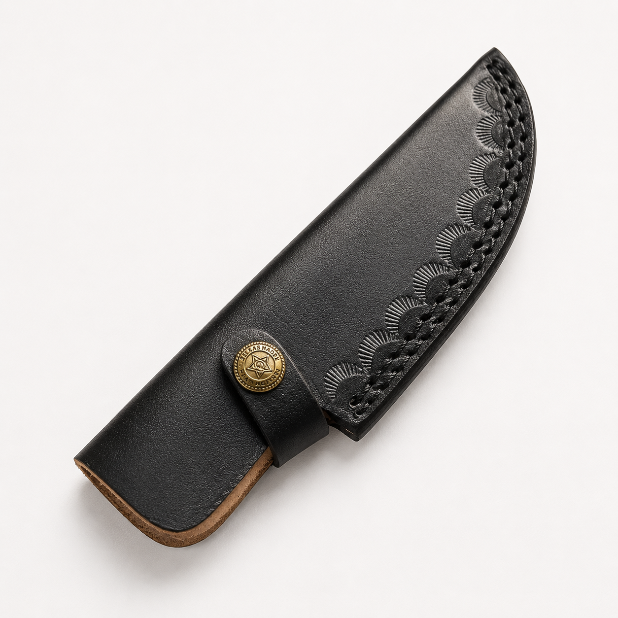 Custom Handmade Cow Leather Fixed Blade Utility Knife Sheath – Premium Genuine Leather EDC Cover