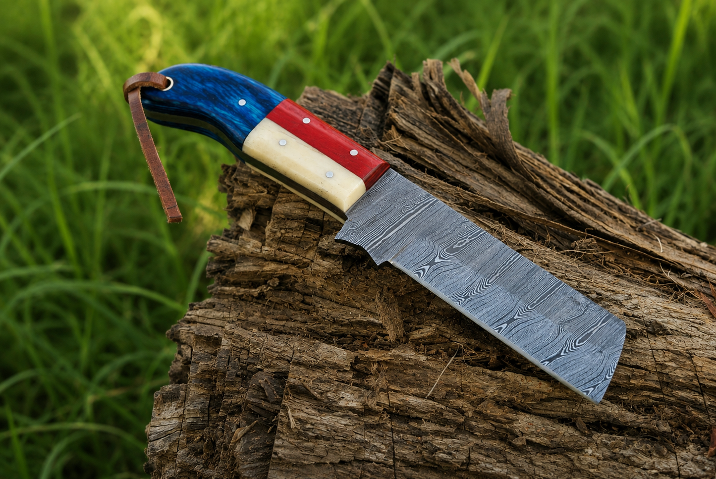 Legacy Damascus Steel Knife – Hand Forged 512-Layer Blade with Buffalo Bone & Wood Handle