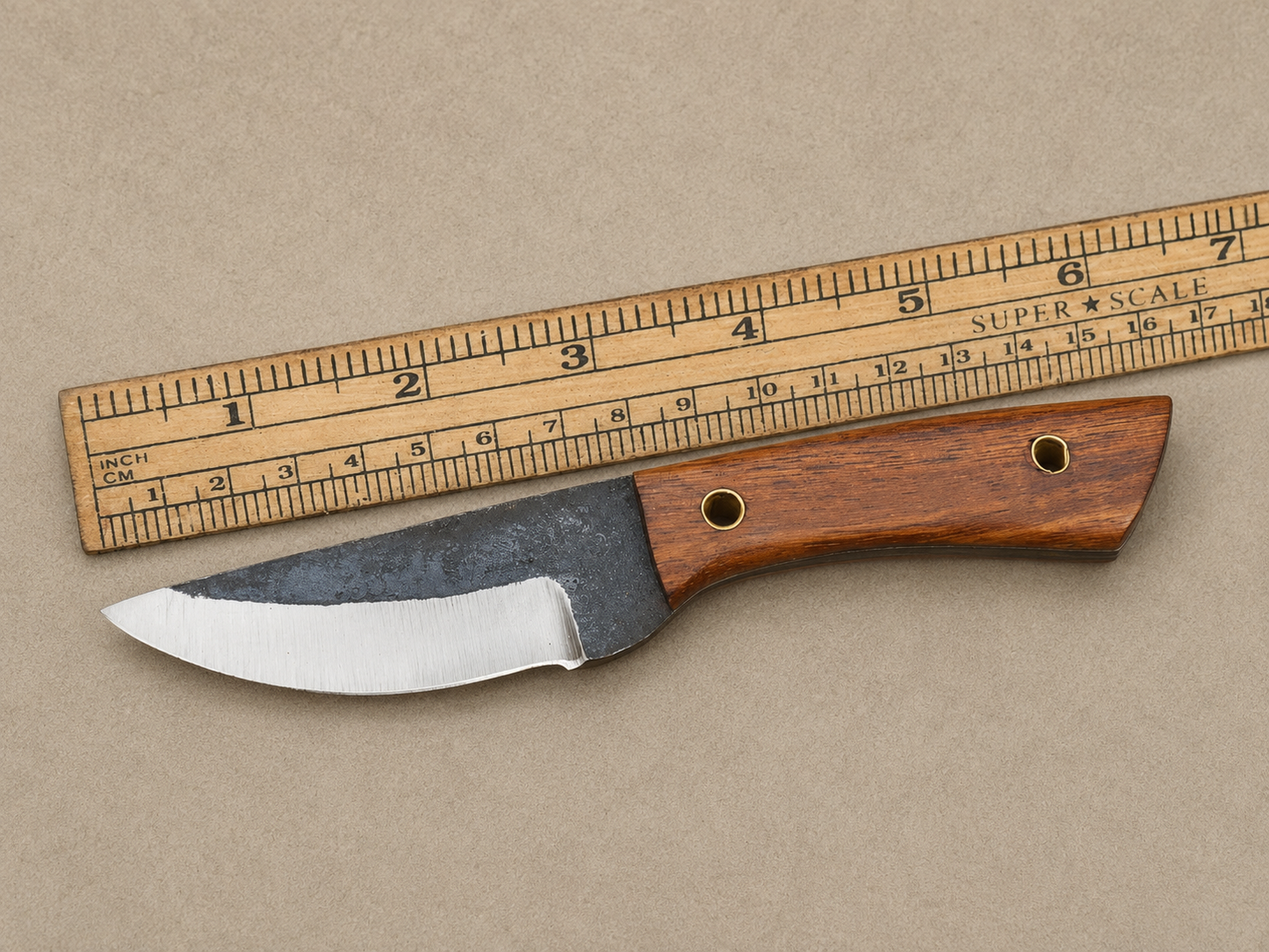 Trail Ridge High Carbon Steel Utility Knife – Hand Forged 6” Fixed Blade with Leather Sheath