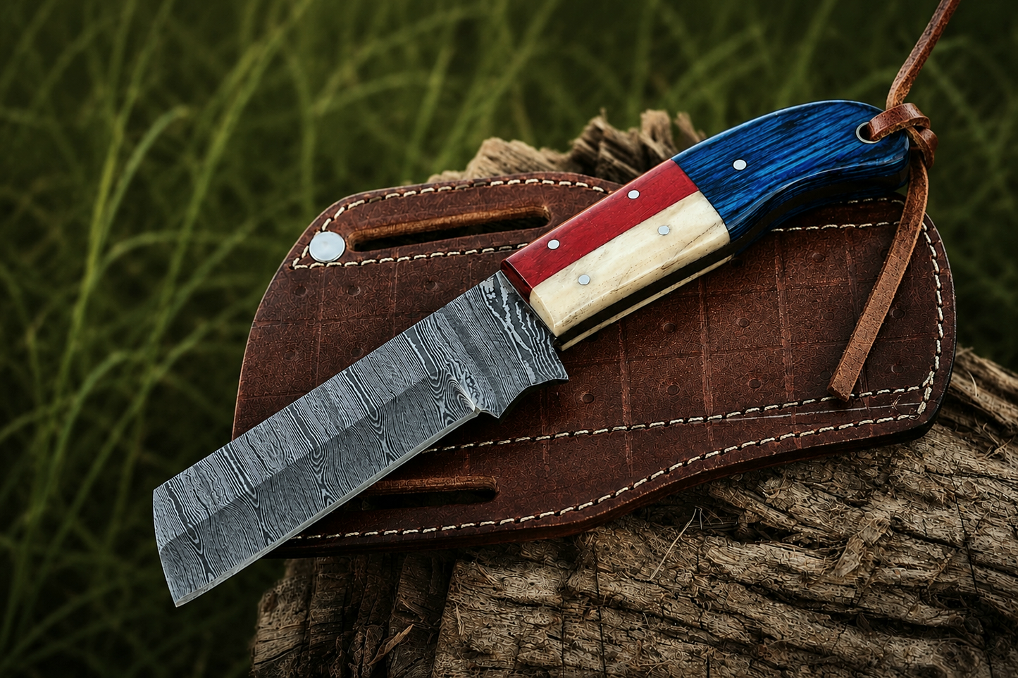 Legacy Damascus Steel Knife – Hand Forged 512-Layer Blade with Buffalo Bone & Wood Handle