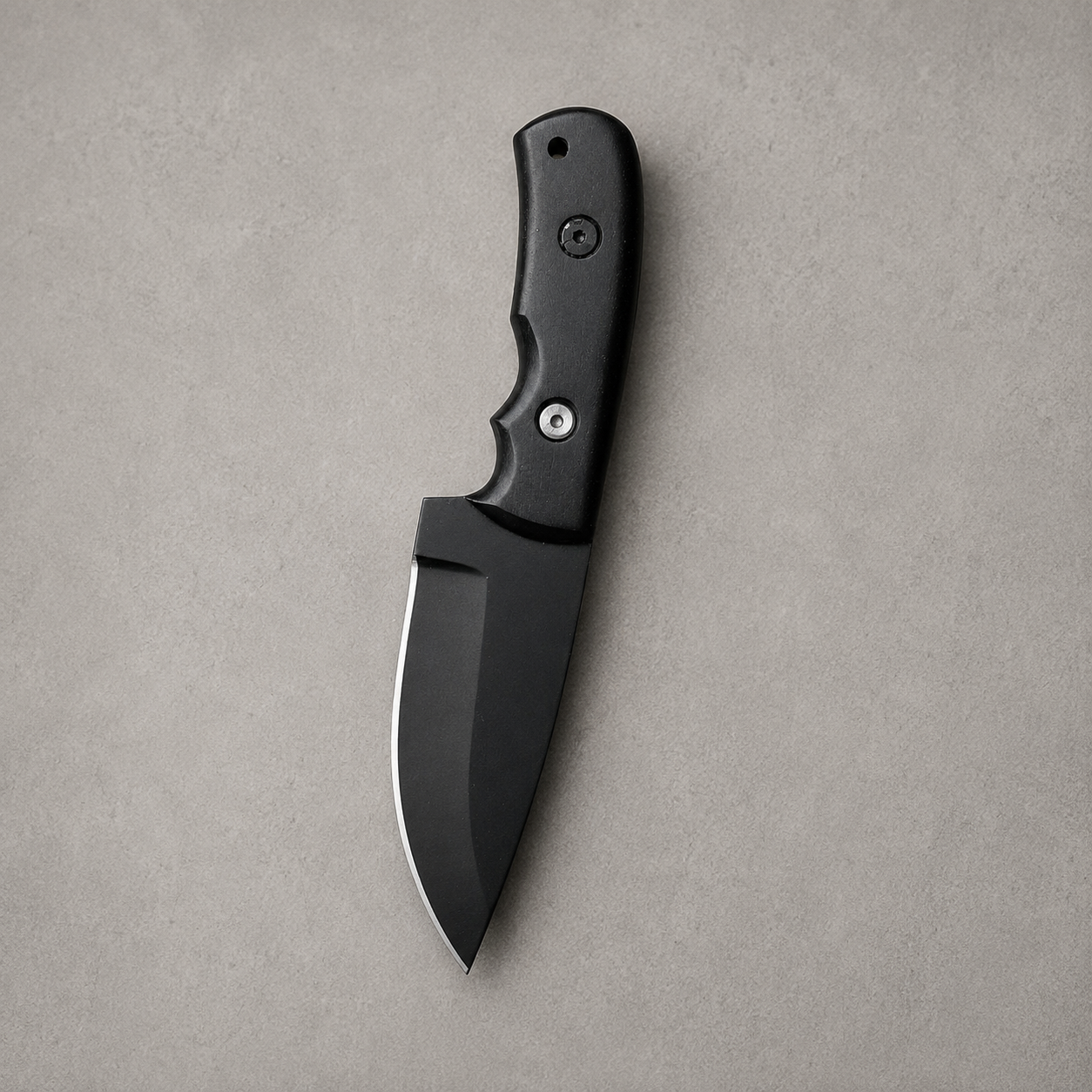 ForgeCraft 1095 Carbon Steel Knife – Black Micarta Handle & Leather Sheath