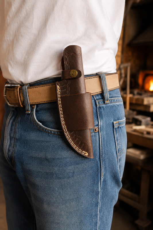 Custom Handmade Cow Leather Knife Sheath – 8 Inch Fixed Blade Knife Universal Cover