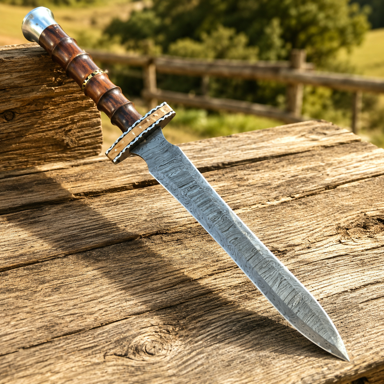 Custom Hand Forged Damascus Steel Gladiator Gladius Style Collector Sword – 512 Layer Artisan Display Piece