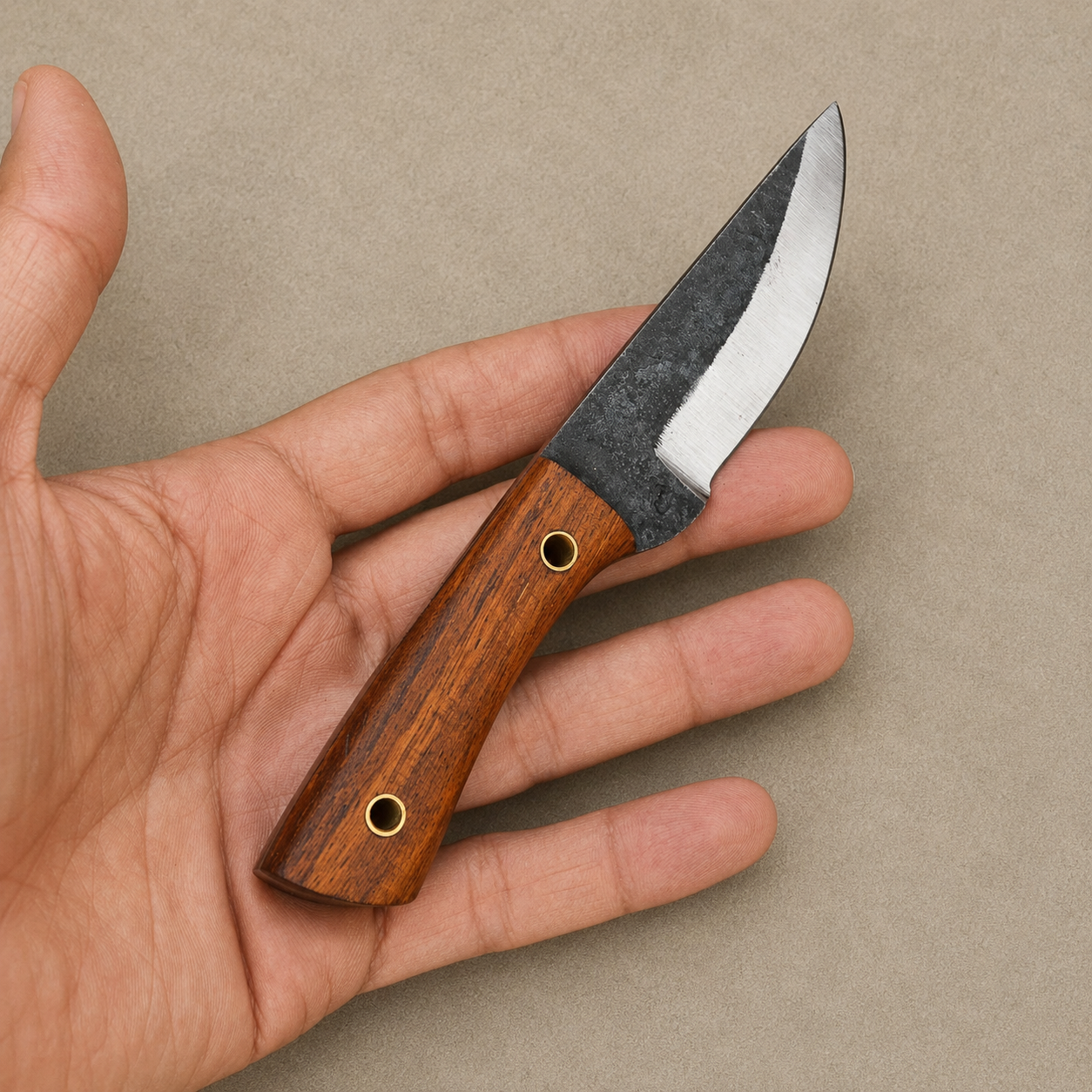 Trail Ridge High Carbon Steel Utility Knife – Hand Forged 6” Fixed Blade with Leather Sheath