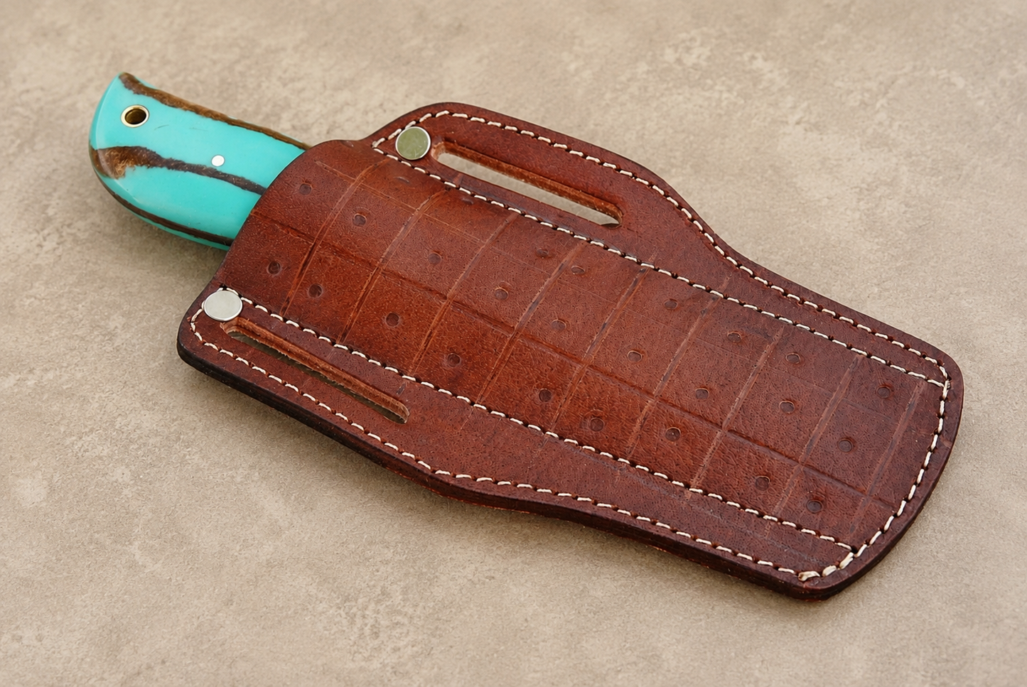 Frontier Forge High Carbon Steel Utility Knife – 9" Hand Forged Fixed Blade with Resin Handle & Engraved Leather Sheath
