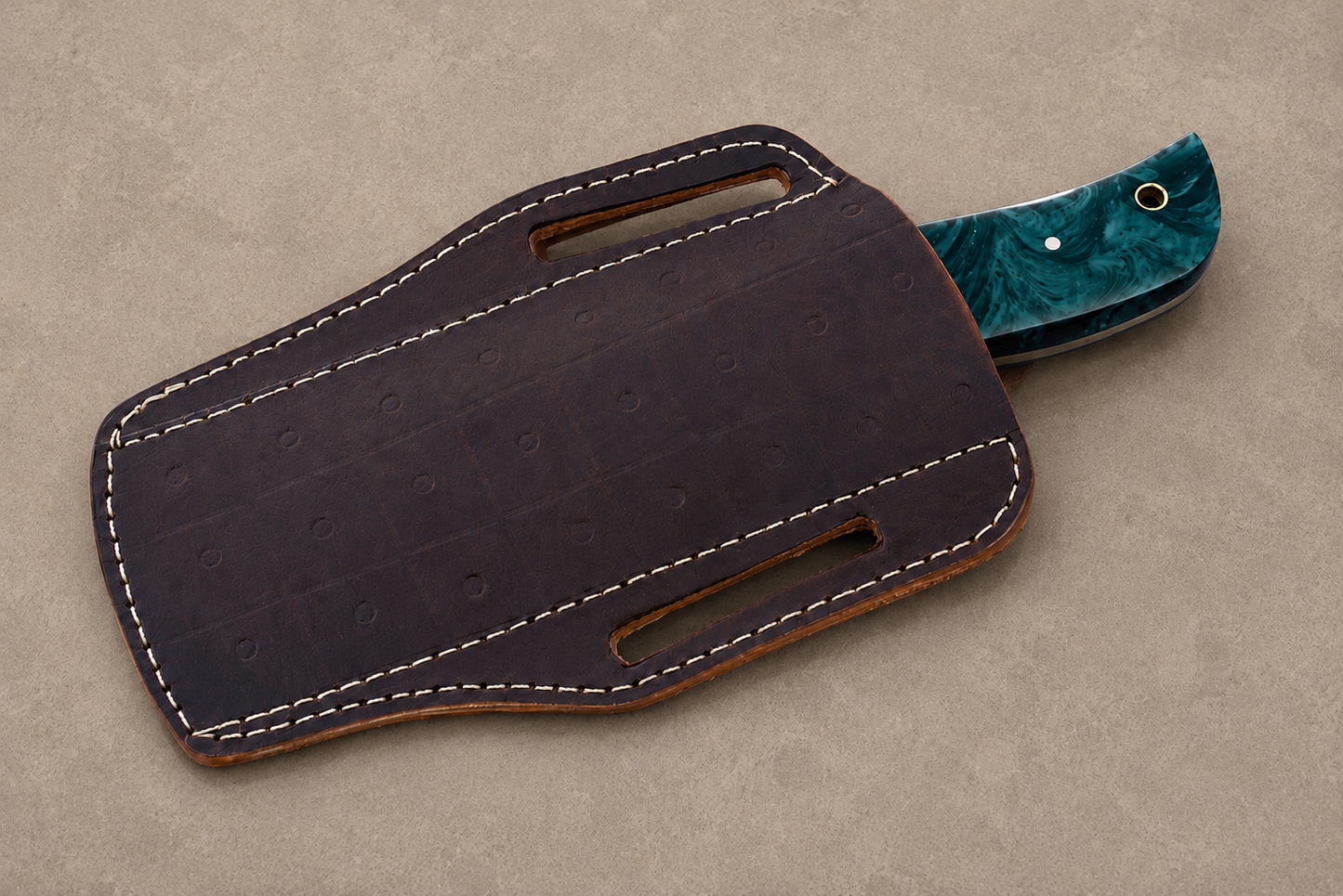 Premium Handmade File Steel Fixed Blade Knife – Genuine Leather Cross Sheath Included