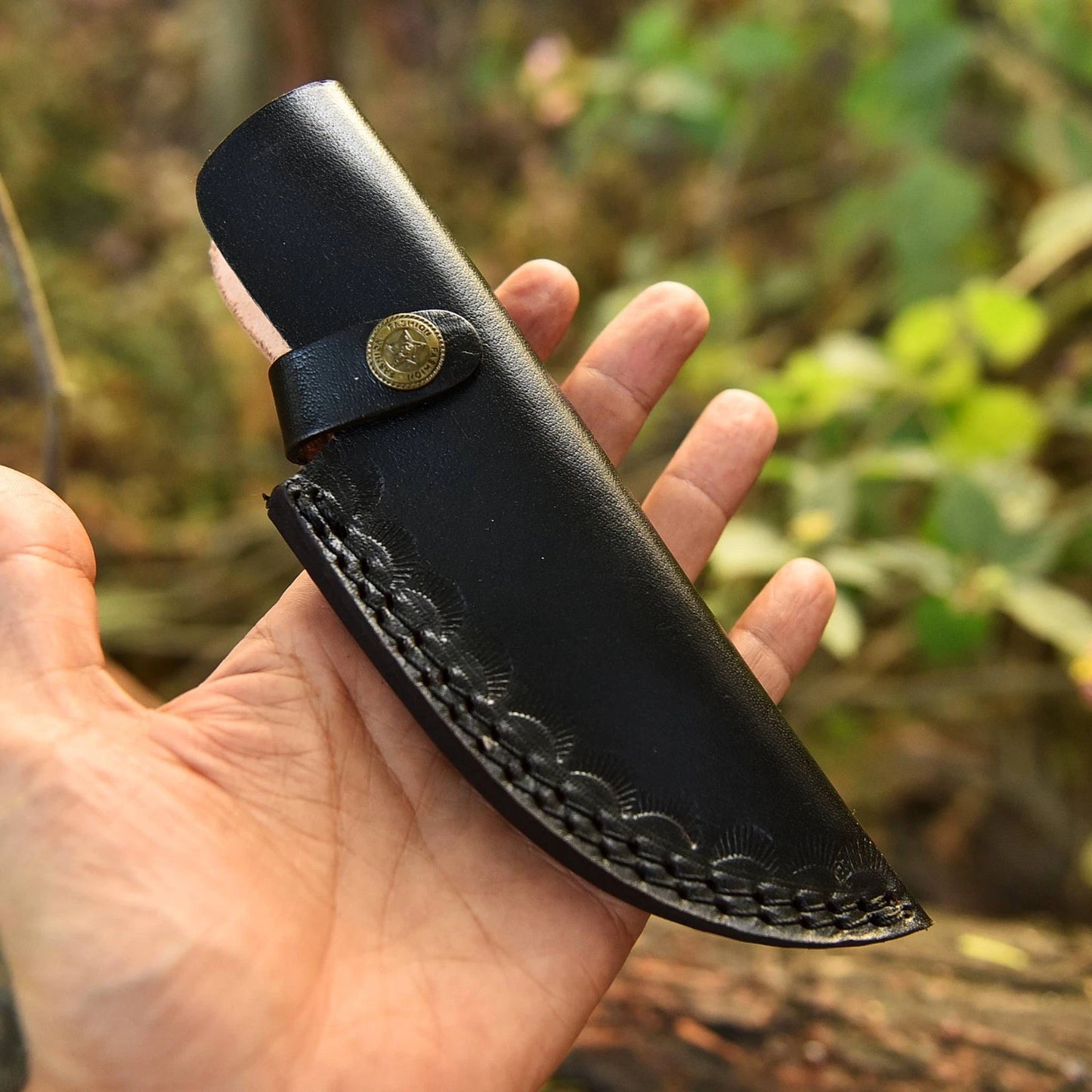 Custom Handmade Cow Leather Fixed Blade Utility Knife Sheath – Premium Genuine Leather EDC Cover