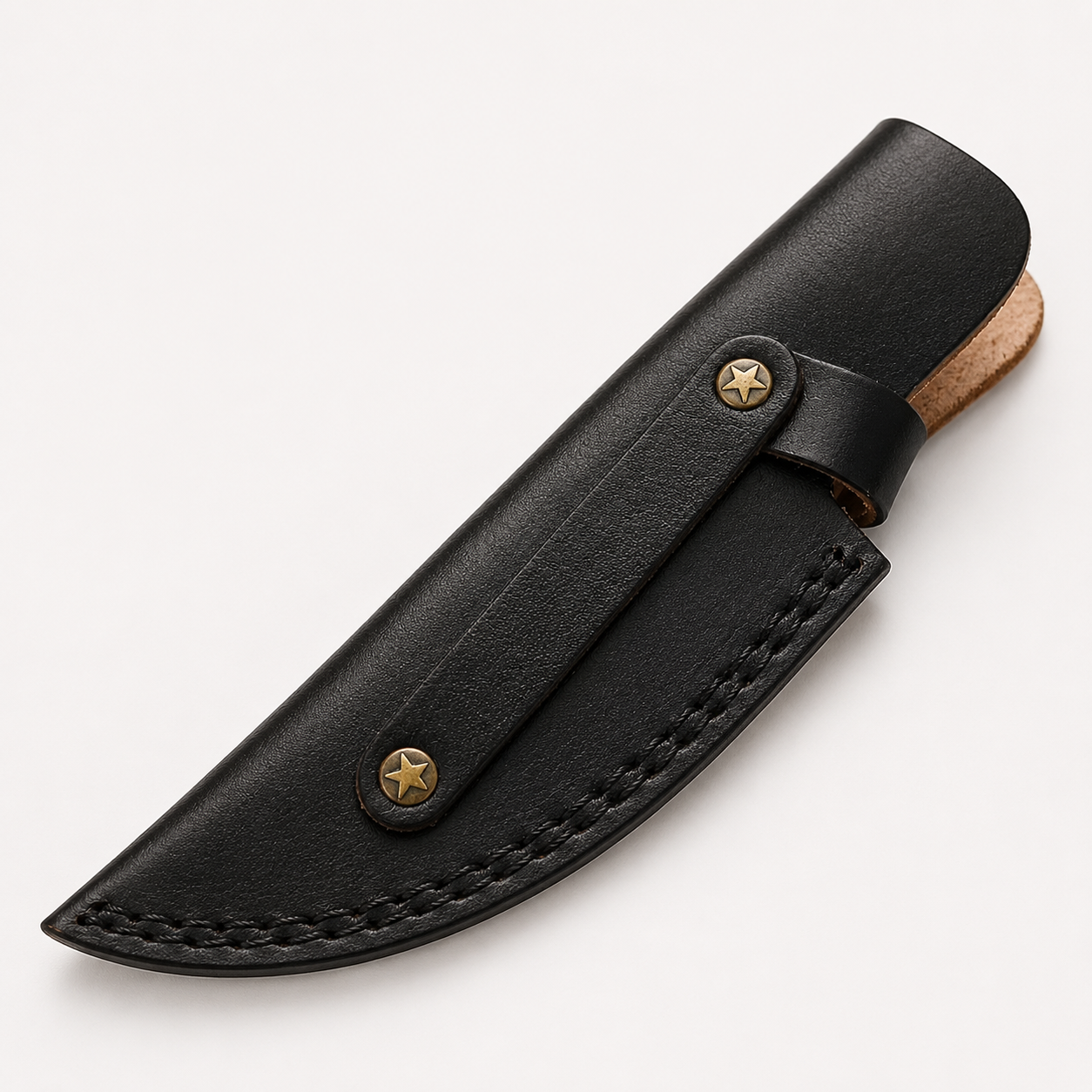 Custom Handmade Cow Leather Fixed Blade Utility Knife Sheath – Premium Genuine Leather EDC Cover