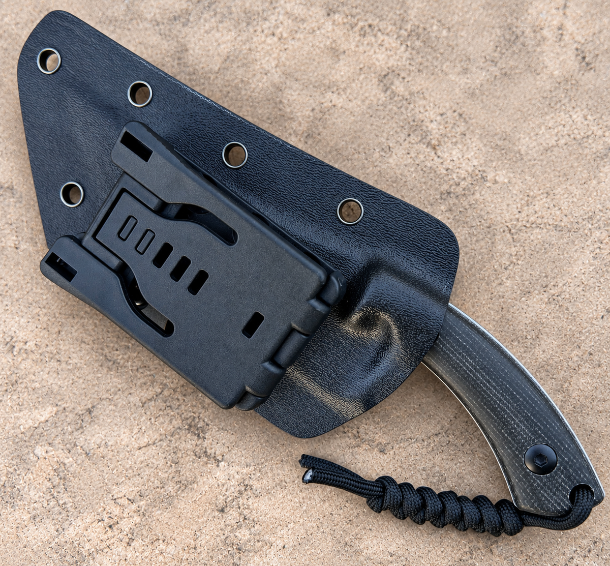 67-Layer Damascus Steel Fixed Blade Knife with Micarta Handle & Kydex Sheath