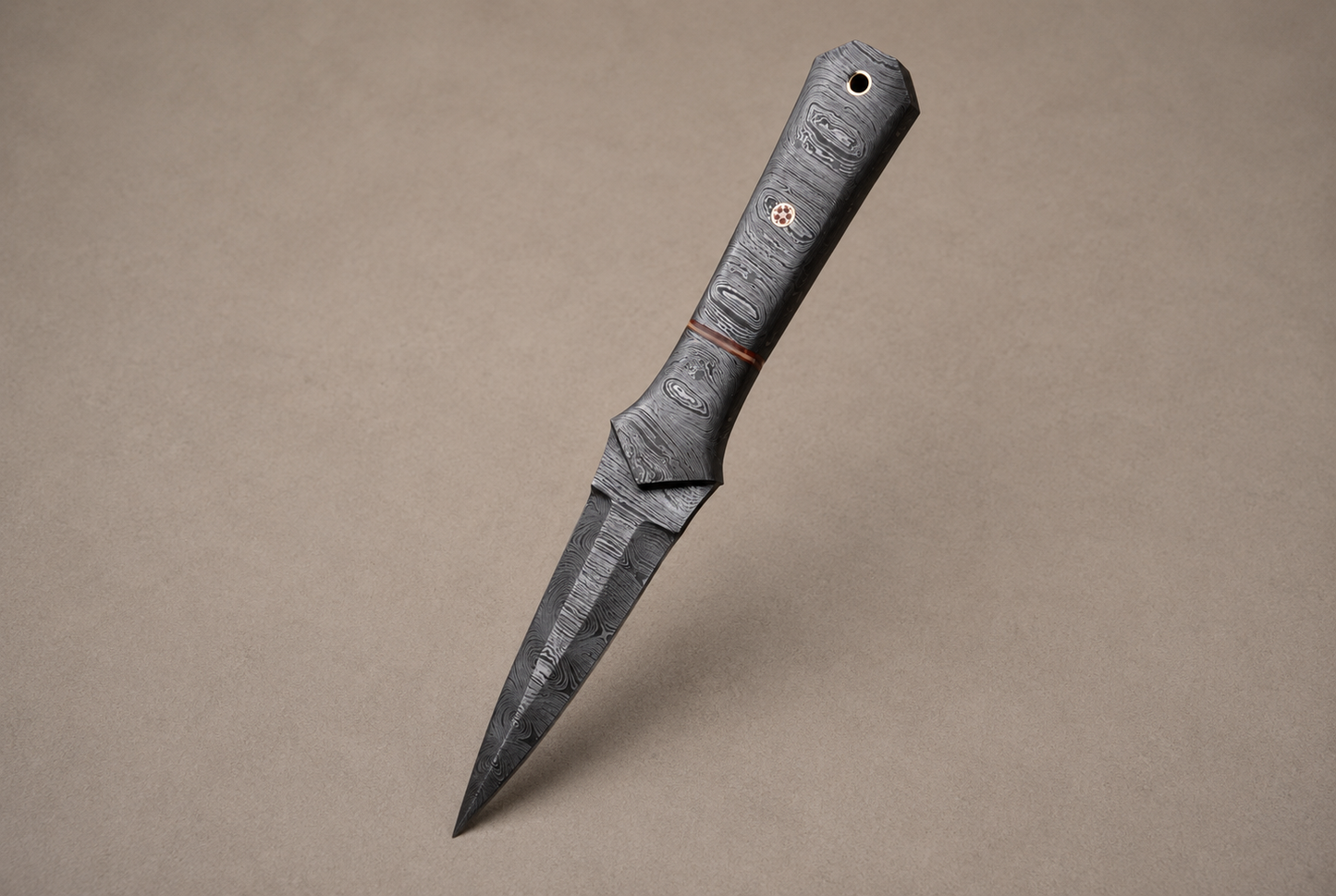 ForgeLine Damascus Steel Knife – Full Tang 512 Layer Hand Forged Blade with Damascus Steel Handle & Leather Sheath