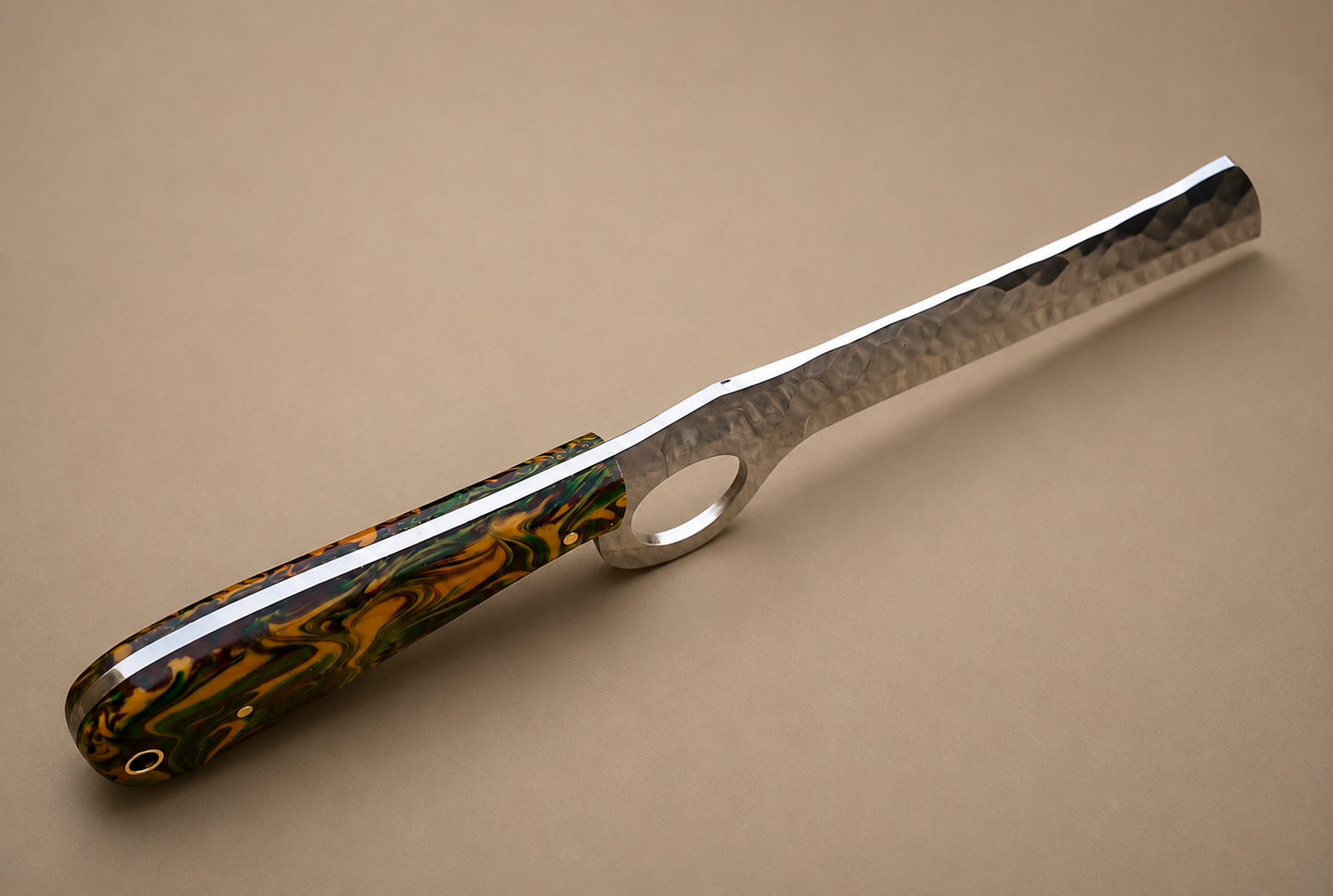 Hand Forged Railroad Steel Outdoor Utility Knife – Rustic Western Handmade EDC with Leather Sheath