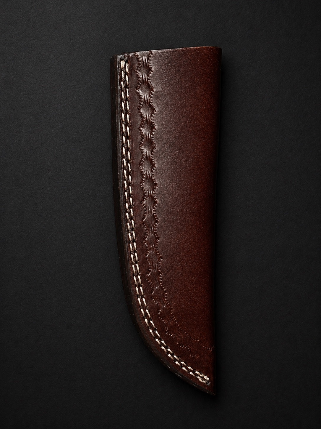 Custom Handmade Leather Horizontal Knife Sheath – Hand Engraved Universal Holder (8 Inch)