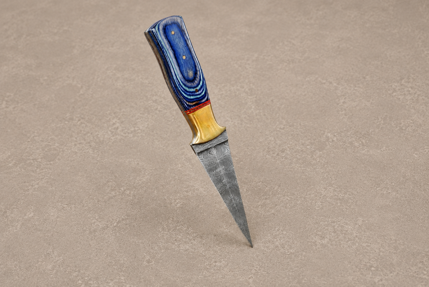 Copper Timber Damascus Steel Knife – 512 Layer Hand Forged Blade with Stained Wood Handle & Leather Sheath