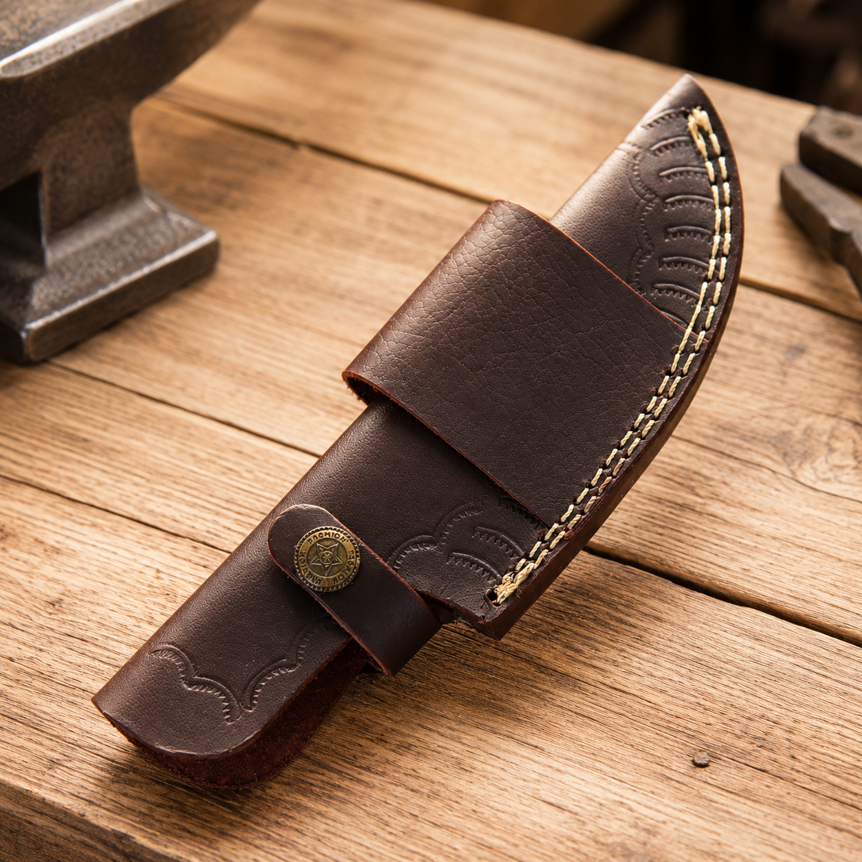 Custom Handmade Cow Leather Knife Sheath – 8 Inch Fixed Blade Knife Universal Cover