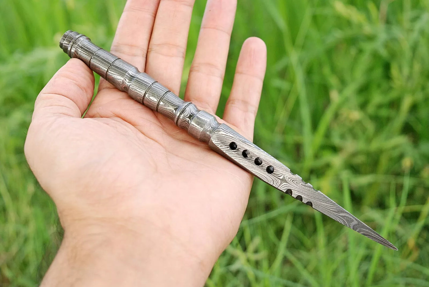 HAND FORGED DAMASCUS STEEL DAGGER KRIS BLADE BOOT KNIFE THROWING KNIFE