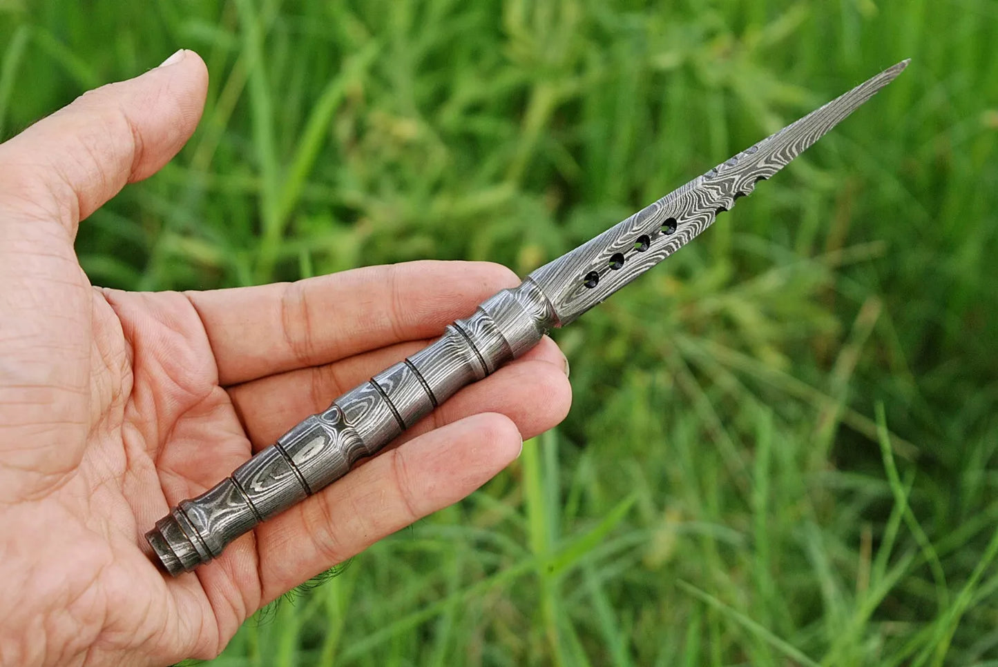 HAND FORGED DAMASCUS STEEL DAGGER KRIS BLADE BOOT KNIFE THROWING KNIFE