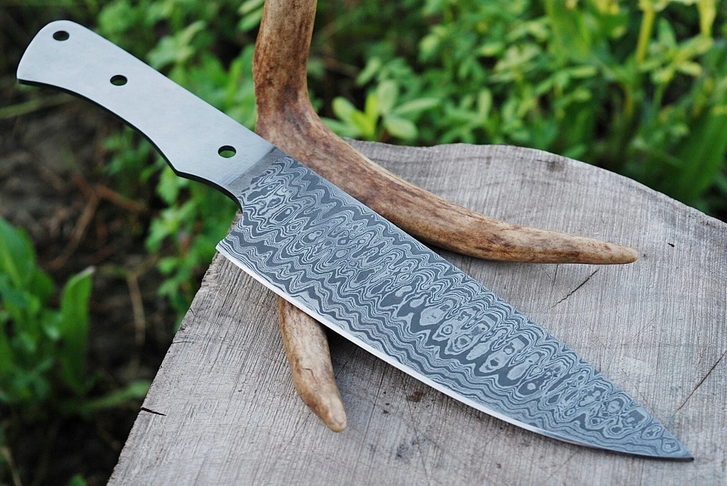 CUSTOM HAND FORGED BLANK BLADE DAMASCUS CHEF KNIFE MAKE YOUR OWN HANDLE