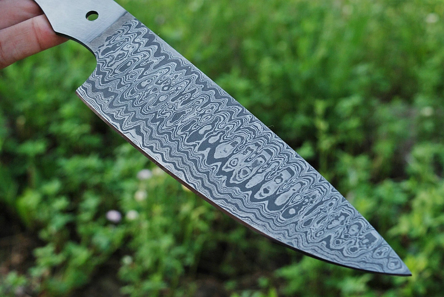CUSTOM HAND FORGED BLANK BLADE DAMASCUS CHEF KNIFE MAKE YOUR OWN HANDLE