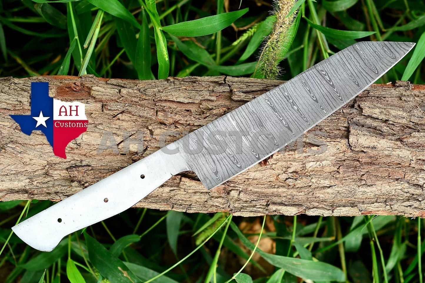 HAND FORGED BLANK BLADE DAMASCUS CHEF KNIFE MAKE YOUR OWN HANDLE